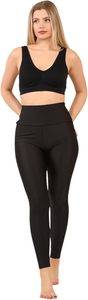 Women's High Waist Yoga Pants 2 Pockets 9 Length <b>Gym</b> <b>Leggings</b> <b>Tummy</b> <b>Control</b> Lifting Mid Washed Athletic Running Solid <b>Legging</b> - Product Image 2