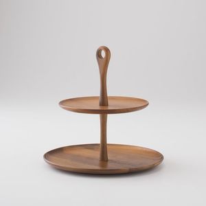 Modern Design Low Price Brown Color Acacia Wood <b>Cake</b> Stand Tabletop Decorative <b>Wooden</b> Polished Cupcake Stand Three Tier - Product Image 5