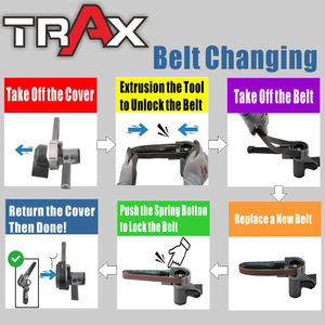 เครื่องขัดสายพานลมคอมโพสิต ARX-BS20 0.9 แรงม้า 18000 รอบต่อนาที ขนาด 20 มม. x 330 มม. - Product Image 6