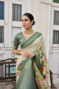 Beau métier à tisser en soie Saree Bhagalpuri tussar sari en soie pour vêtements de mariage et vêtements de Festival Saree fantaisie pour les femmes - Product Image 2