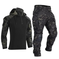 Randonnée Airsoft Chasse Costumes Uniforme Camouflage Tactique Combat Chemises Chasse Vêtements Chemises Pantalons avec Coussinets