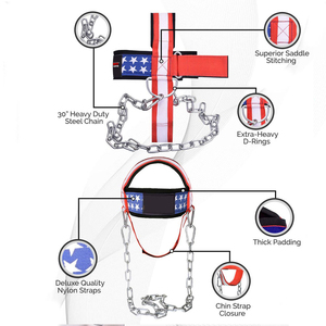 Harnais de tête pour musculation en coton/polyester de qualité supérieure, durable, avec chaîne en fer, pour exercices de force du cou, unisexe, couleur personnalisée, nouveauté - Product Image 4