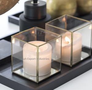 ที่ใส่แก้วเฮอริเคนกรอบโลหะสีดำที่ใส่ชาสำหรับงานแต่งงานและของตกแต่งคริสต์มาส - Product Image 5