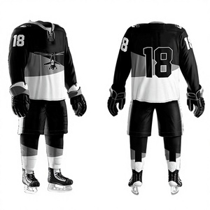 Ensemble d'uniformes de hockey sur glace personnalisés de haute qualité, maillot et short de hockey sublimés pour les équipes et les clubs professionnels - Product Image 1