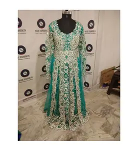 Dubai Wedding Hand Kralen Zware Takshita Kaftan Voor Moslim Meisje Bruiloft Takchita Kaftan Beschikbaar In Elke Kleur