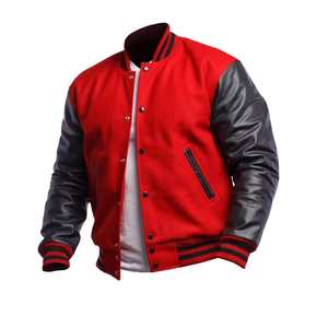 OEM personalizado color de manga larga parche OEM ODM bordado Streetwear Letterman Varsity chaqueta para los hombres - Product Image 2