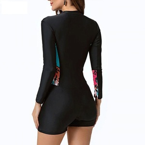 Wholesale Waterproof Neoprene Women's <b>Wet</b> Suit Long Sleeve <b>One</b> Piece for Plus Size Made in Pakistan-for Spring Diving - Product Image 5