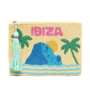 Declaración bordado hecho a mano playa con cuentas IBIZA Mini bolso con cremallera elegante Premium elegante y de moda hermosa exclusiva de la India - Product Image 1
