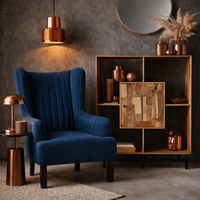 AKKU ART EXPORTS Chaise de salle à manger carrée moderne en bois de manguier massif, écologique, imperméable, avec structure en fer et panneau MDF, modèle de mobilier pour la maison