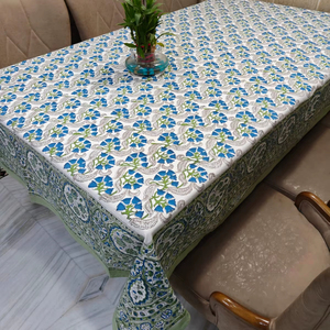 ผ้าปูโต๊ะผ้าฝ้าย100% ลายดอกไม้ทำด้วยมือลวดลายเรียบหรู - Product Image 1