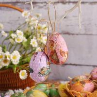 Décorations de Pâques : Œufs suspendus, Panier tressé, Décorations de table de Pâques, Fournitures pour fêtes de printemps à la maison, Cadeau de saison, Décoration de saison