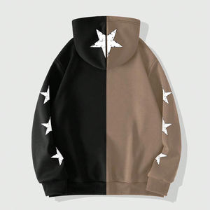 Sudadera con capucha y cremallera con estampado de letras de calavera personalizada de alta calidad para hombre de moda - Product Image 2