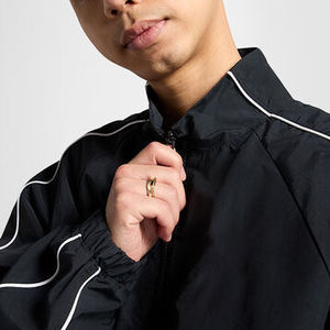 Streetwear Tracksuit Unisex Nylon Windbreaker Set Vintage Zipper Windbreaker Jackets Baggy Track Pants - Product Image 3