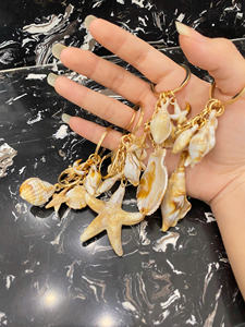 พวงกุญแจเปลือกหอยประดับตกแต่ง ทำด้วยมือ ของที่ระลึกจากชายหาด ของขวัญจากเปลือกหอยธรรมชาติ - Product Image 3