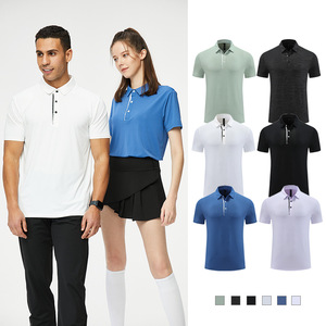 Logo personnalisé de haute qualité Causal Business Sports pour Polo Qualité Plain Ice Feel Nylon Spandex Col inversé Imprimé Tricoté - Product Image 1