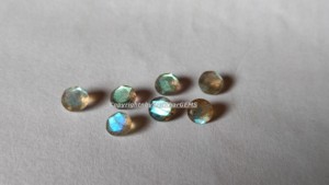 Vente en gros de pierres Labradorite miroitantes bleues de 6mm Pierre de lune noire naturelle Gemmes à facettes Pierres précieuses en vrac à prix réduit - Product Image 5