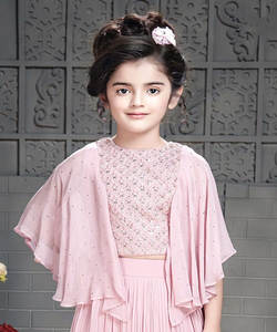 Hermosa Recepción y desgaste de fiesta bordado borde de encaje multicolor Lengha Choli para mujeres indias listo hecho + ApparelGarment - Product Image 6