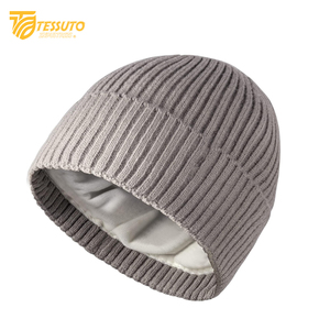 Unisex Thick Knitted Winter Beanie Jacquard Fabric Skull <b>Cap</b> for <b>Men</b> and Women Cuffed Beanies - Product Image 2