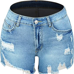 Pantalones cortos de mezclilla de algodón para hombre, ropa informal para exteriores de ajuste relajado con múltiples bolsillos para viajes de senderismo y comodidad diaria - Product Image 1