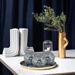 Esfera de cristal de mosaico Art Deco moderno, diseño creativo, adornos de bolas doradas para decoración del hogar, regalo de Navidad - Product Image 3