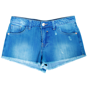 Shorts en jean délavé pour femme, coupe ample, style streetwear décontracté, teinture vintage personnalisée, printemps-été, vente en gros en vrac, usine de vêtements - Product Image 1