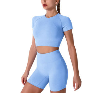 Conjuntos de yoga de 2 piezas, ropa deportiva sin costuras, muy vendidos, para entrenamiento, gimnasio, fitness, personalizables. - Product Image 4