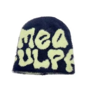 หมวกแฟชั่นหมวกบีนนี่ผ้าขน100% สำหรับทุกเพศการพิมพ์ดิจิตอลแบบลำลองโลโก้ตามสั่ง - Product Image 3