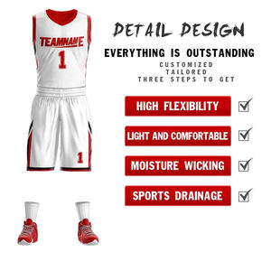 批发廉价定制篮球服印花运动服，带特色标志定制篮球服套装 - Product Image 4