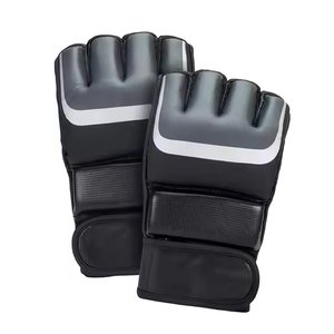 Wholesale Premium Quality Professional MMA Leather Gloves Adjustable Wrist <b>Strap</b> Lace-up Closure Customizable for Adult Training - Product Image 1