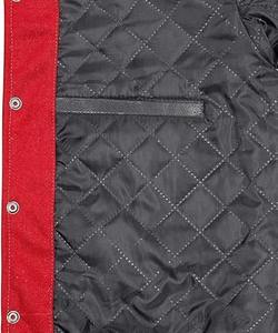 Chaqueta de béisbol de retazos de manga de cuero PU de calle de alta calidad chaqueta de béisbol bordada - Product Image 5