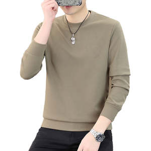 Pull-over à manches longues et col rond pour hommes Pull en coton tricoté Vêtements personnalisés Vêtements pour hommes Sweat à capuche fin - Product Image 3