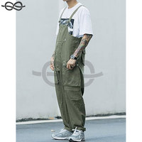 Combinaisons baggy rock décontractées en coton rétro pour hommes Salopette élégante à jambe droite Salopette durable Pantalon Trendy Vintage Look