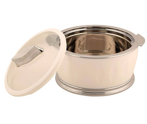 Acero inoxidable de buena calidad con tapa, olla caliente redonda hecha a mano, cazuela para servir alimentos, cocina decorativa. - Product Image 1