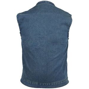 Chaleco de cuero de vaca para hombre, chaleco de moto sin mangas de moda de talla grande, suministro OEM de invierno transpirable - Product Image 3