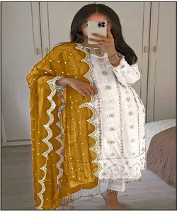 Winterabaya ชุด3ชิ้นสำหรับสตรีมุสลิม, ชุดเดรสสุภาพผ้าลินินชุดมุสลิม - Product Image 3