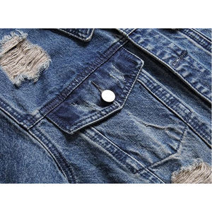 Veste en jean légère de haute qualité pour hommes Style vintage avec couverture de bouton et manches longues - Product Image 4