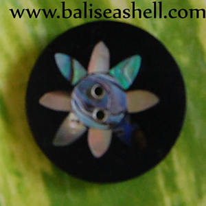 Productos de botón de concha artesanías JOYERÍA SEASHELL Arte de motivo de flor natural pulido - Product Image 3