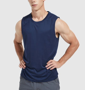 Custom Men's Casual Cotton Tank Tops Quick Dry Sleeveless T-Shirt High Quantity and Low Price - Product Image 1