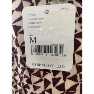 Free People Minidress Bohemian Kai Print Taglia Media, Stampa Floreale Caffè, Silhouette a Trapezio, Vita Naturale, in Chiffon - Product Image 6