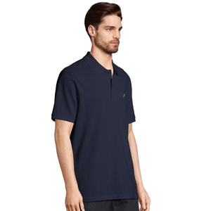Chemise de golf unisexe à manches courtes en coton 220G respirant, couleur unie, avec logo brodé personnalisé, fabriquée en usine OEM - Product Image 5