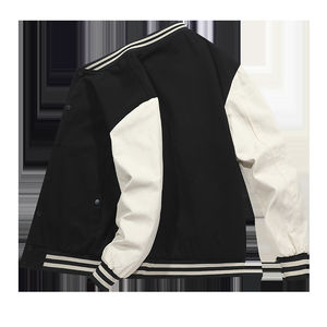 แจ็กเก็ตเบสบอลหนังผู้ชายสไตล์วินเทจสำหรับฤดูหนาวพิมพ์โลโก้ตามสั่งแบบผ้าใบของผู้ผลิต - Product Image 6