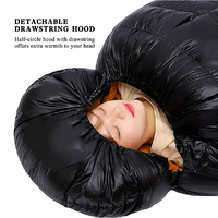 Sac de couchage d'hiver en duvet pour camping, entièrement personnalisable, avec capuche, de qualité supérieure, prix de gros, pour l'extérieur, Bangladesh