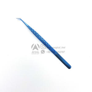 Pince à cils en acier inoxydable de précision 6mm 45 degrés outils de beauté d'isolation de Volume pointu - Product Image 2