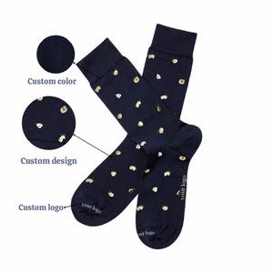 Custom Casual Women's <b>Socks</b> for Wedding <b>Groom</b> Office Jacquard Cotton Crew with Cartoon Logo ODM Wholesale <b>Socks</b> Factory - Product Image 2