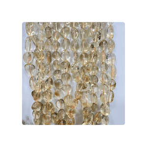 Cuentas de pepitas lisas de cuarzo citrino Natural de 14 pulgadas de primera calidad para la fabricación de joyas con cuentas de piedras preciosas citrinas de alta calidad - Product Image 1