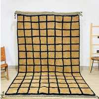 Haute vente marocain Vintage Design laine tapis antidérapant noué à la main tapis abstrait coton décor à la maison salon en gros