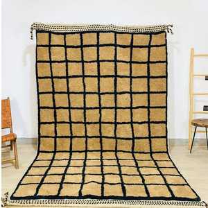 Alfombra de lana de diseño Vintage marroquí de alta venta alfombra anudada a mano antideslizante algodón abstracto decoración del hogar sala de estar al por mayor - Product Image 5