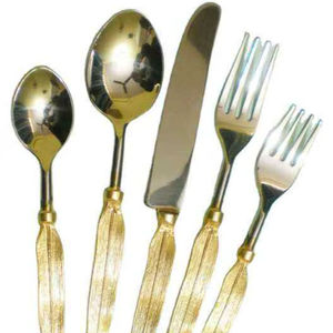 Juego de Cubiertos de Acero Inoxidable de Lujo con Mango de Resina para Fiestas, Apto para Lavavajillas, Ecológico, para Hogar y Hotel - Product Image 1