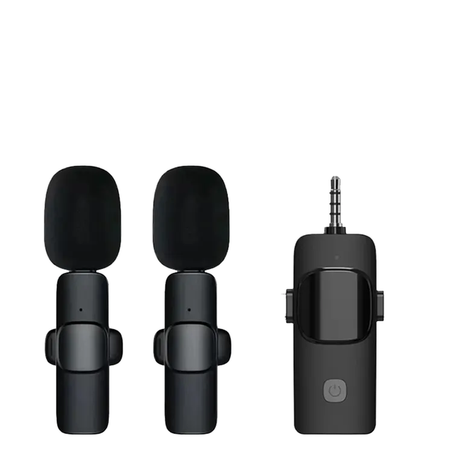 Hot Sale K15 Lightning Wireless Lavalier Microphone Type-C IOS Auto-syncs Microphone for Video Recording Vlog