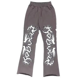 Pantalones de chándal de cintura alta con estampado personalizado para hombre, pantalones de chándal holgados de talla grande, forro polar de algodón de rizo francés, diseño vintage desteñido al sol - Product Image 4